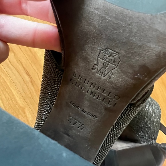 Brunello Cucinelli leather block heel sandals - Picture 13 of 13